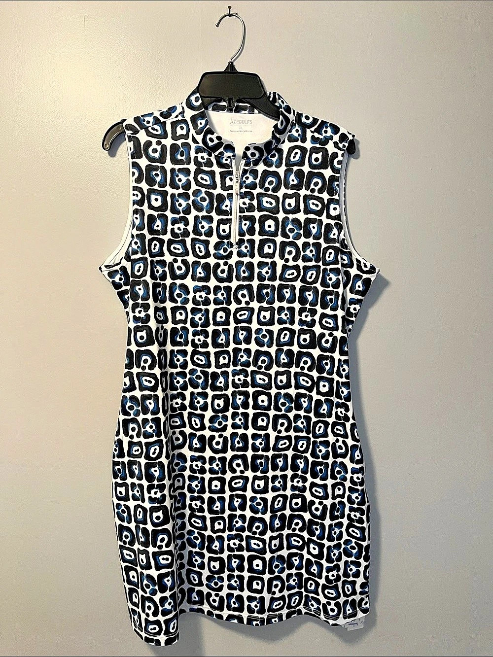 Acegolfs Golf Dress Abstract Print with Pockets XL NWT